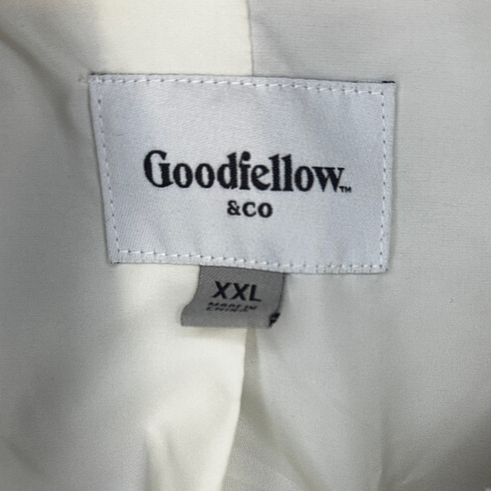 Goodfellow & Co Cream Sherpa Jacket with Navy Blue Pocket unisex XXL - Picture 11 of 12